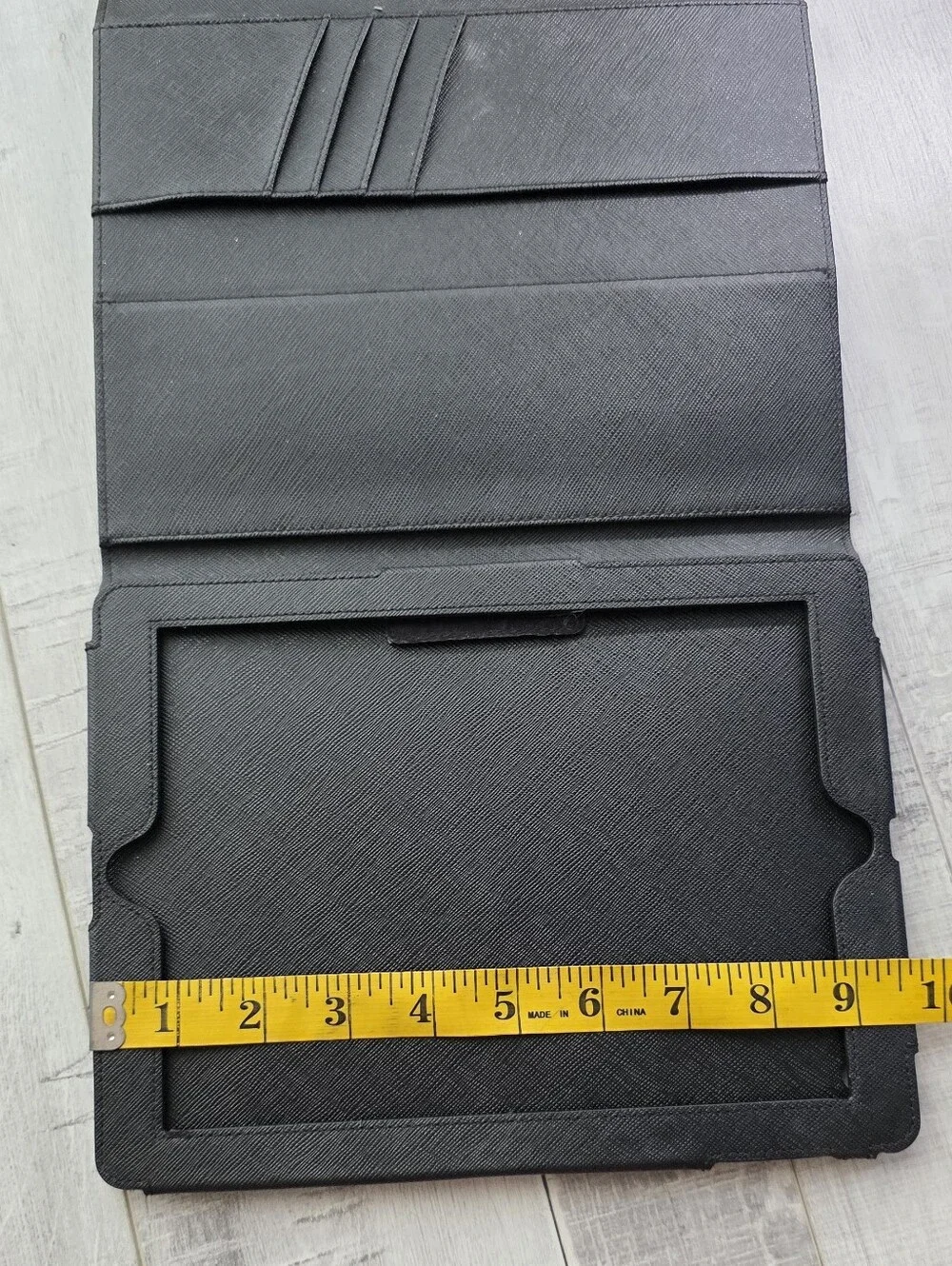 Michael Kors Black Saffiano Leather Ipad Tablet Case With Card Holder
